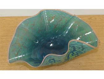 Hand Blown Fluted Bowl from Ignis Glass