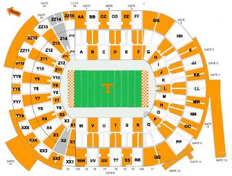 2 Tickets to UT Vols vs. Akron Zips Game at Neyland Stadium