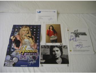 Miley Cyrus Autographed Picture & Script from Hannah Montana TV Show