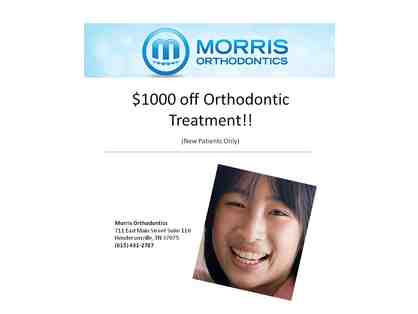 $1,000 Morris Orthodontics