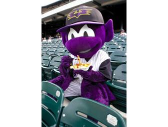 Buddy Bat Visits Your Party with 50 Signed Buddy Bat Baseball Cards and a Bat