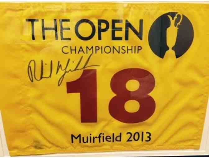 Phil Mickelson Signed 18th Hole 2013 British Open Flag