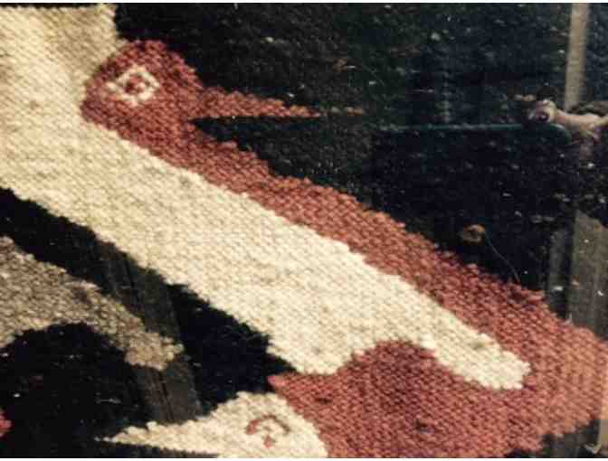 Framed Swan Textile Weaving