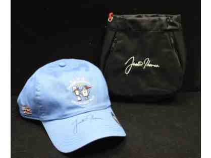 Justin Thomas Signed 2014 US Open Championship Ball Cap and Stitched Golf Pouch