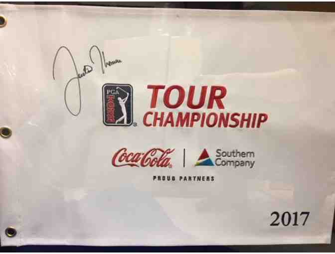 Justin Thomas Autographed 2017 PGA Tour Championship Flag