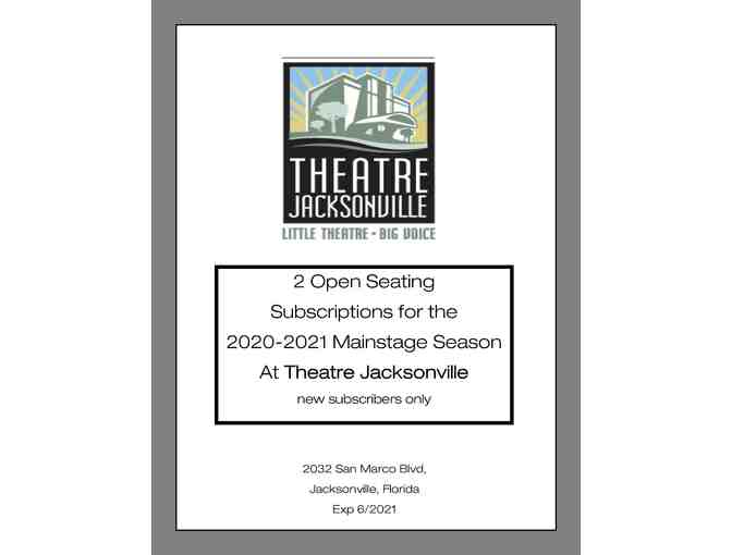 Theatre Jacksonville Season Subscription for Two