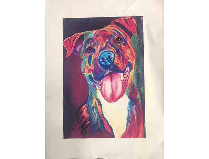 'I'm Hungry' by Kelly Telfer and a Canvas Rainbot Pittie Print