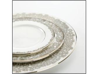 L by Lenox Silver Bouquet Five-Piece Place Setting and Accent Plates (Service for 4)