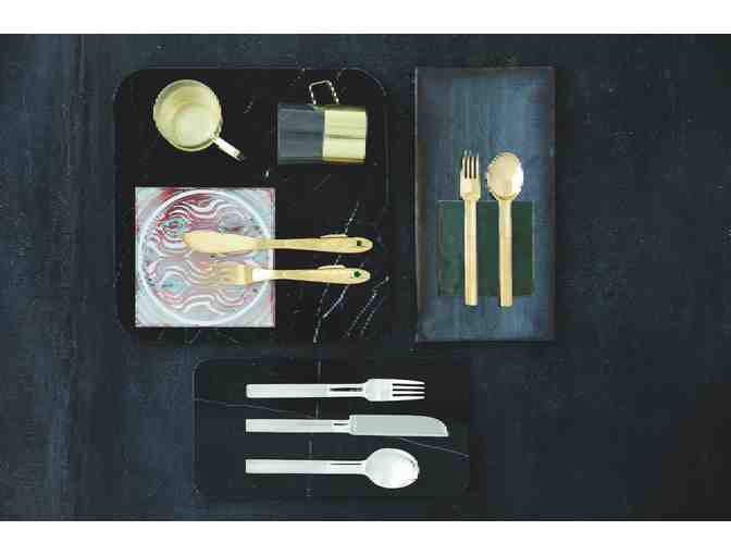 Gense Nobel Silver and Gold Cutlery (4 place settings)