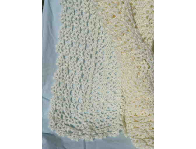 Handmade Timeless Lace Crocheted Blanket!