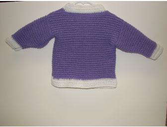 Ruby Hata Designs - Purple and White Sweater - 12 Month