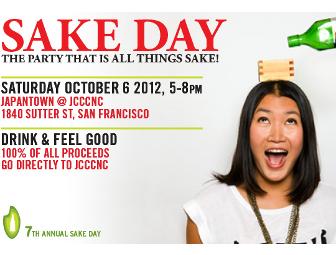 Two (2) Tickets to the 2012 Sake Day - Oct. 6, 2012