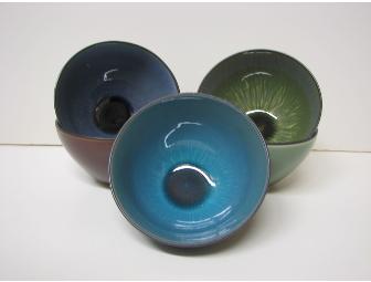 5 Piece Chawan Bowl Set Bowl - Oribe Green/Brn Random