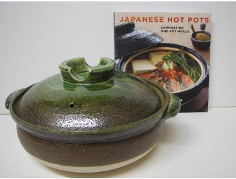 Casserole/Nabe Pot - Earth Green 10-3/4 Plus Hot Pot Recipe Book