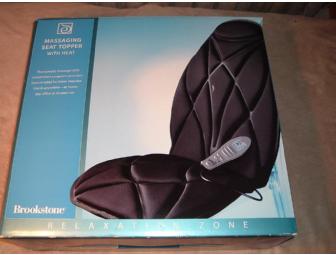 BROOKSTONE Massaging Seat Topper with Heat - NIB