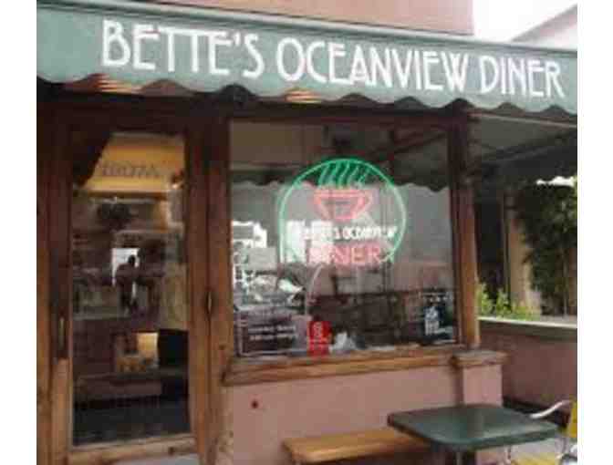Bette's Oceanview Diner - $25 Gift Certificate.
