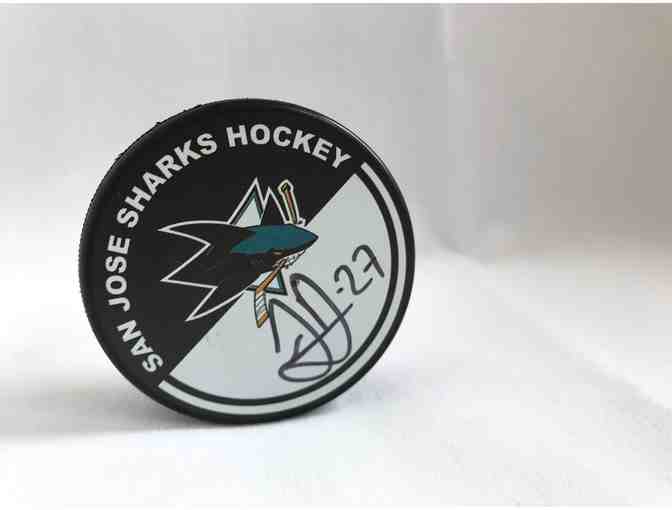 San Jose Sharks: Hockey Puck Signed by #27 Joonas Donskoi