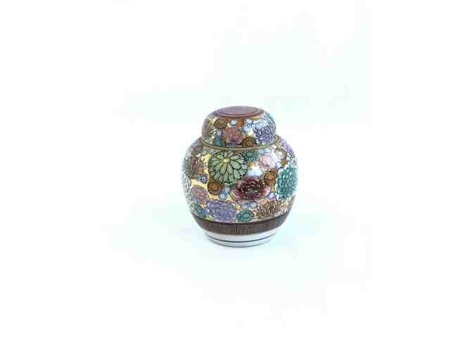 Collectible Floral Imari Vase with Lid