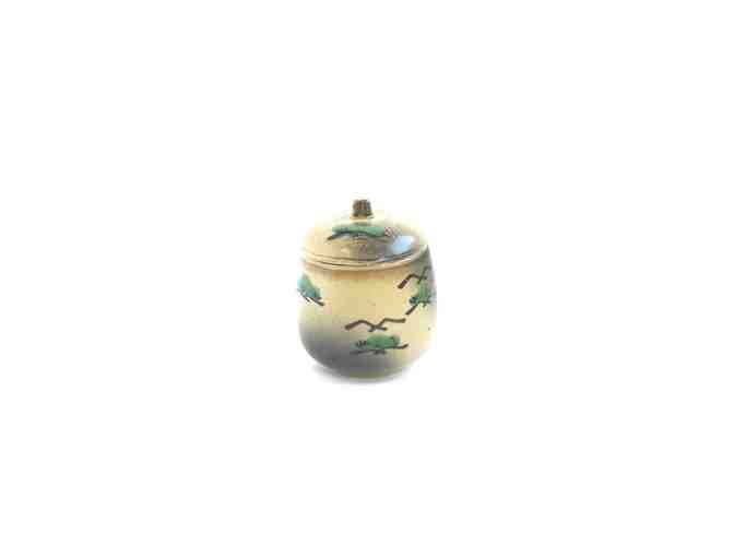Classic Yellow Ceramic Vase with Lid