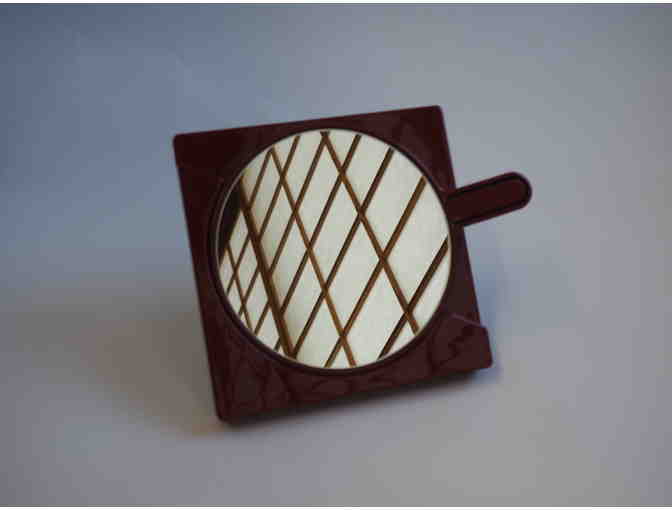 Beautiful Red Lacquer Hand MIrror Set