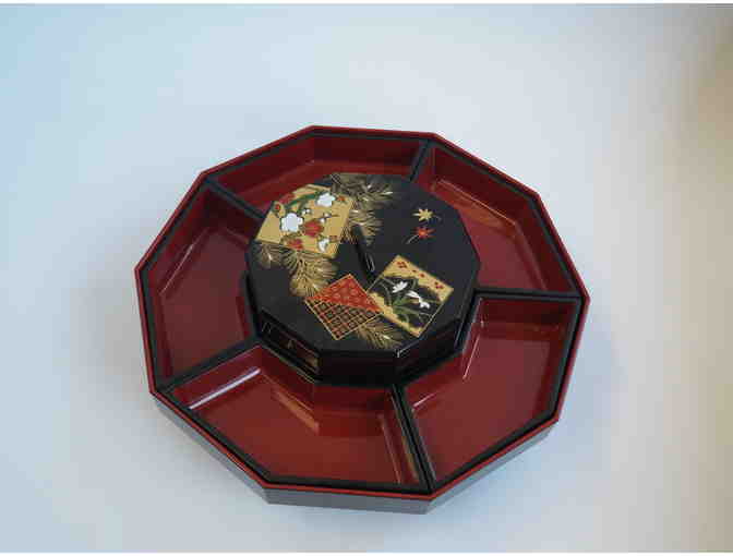 Black and Red Lacquer Lazy Susan - Photo 4