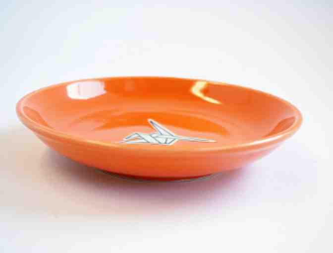 Kotobuki Orange Tsuru Dish