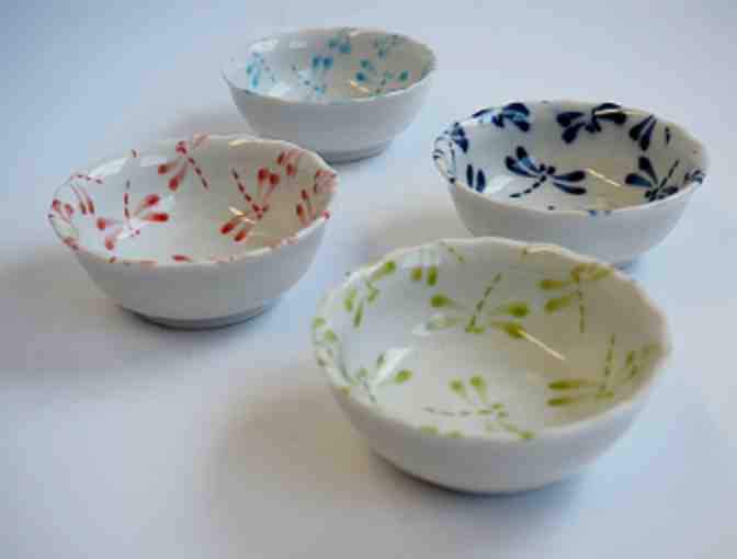 Kotobuki Set of 4 Dragonfly Bowls