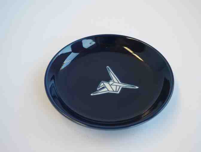 Kotobuki Blue Tsuru Dish