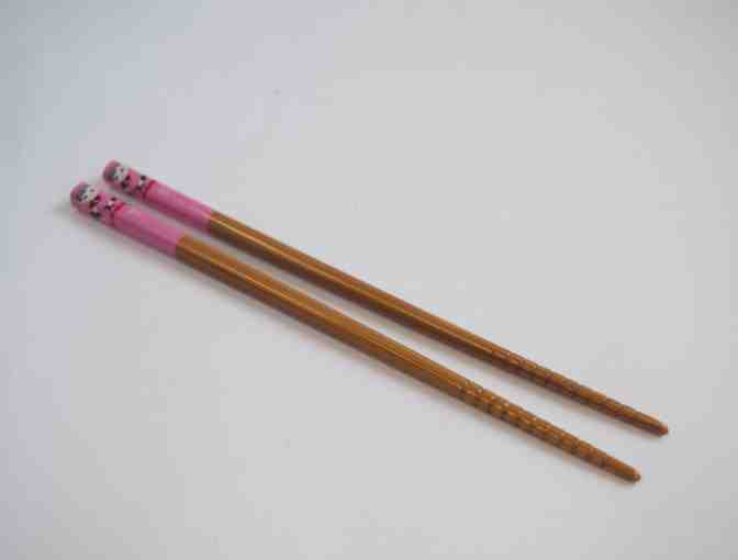 Kotobuki Pink and Brown Kids Hashi (Chopstick)