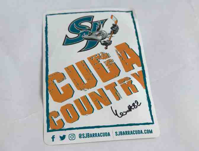 San Jose Barracuda: Cuda Country Sign Signed by Ivan Chekhovich