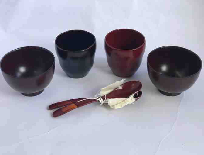 Japanese Lacquerware Dining Set for Two
