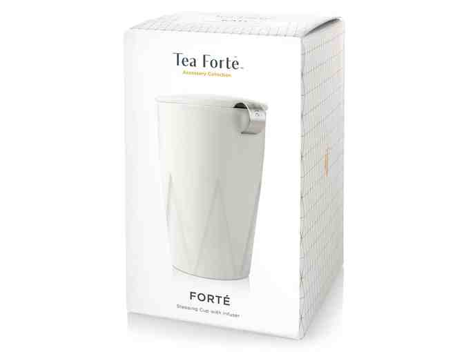 Tea Forte Steeping Cup with Infuser and Morrocan Mint Organic Green Loose Leaf Tea
