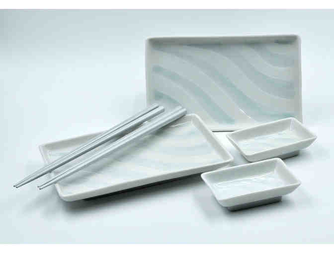 Box Gift Set - Serene White Wave Sushi Set (180-650)