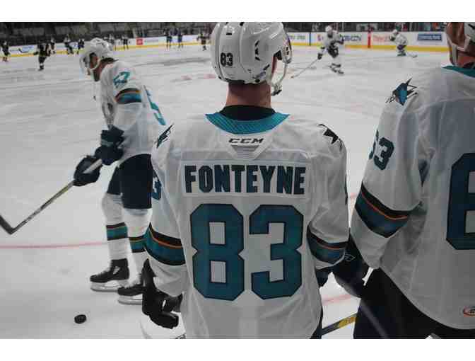 San Jose Barracuda: Puck Signed by Matt Fonteyne