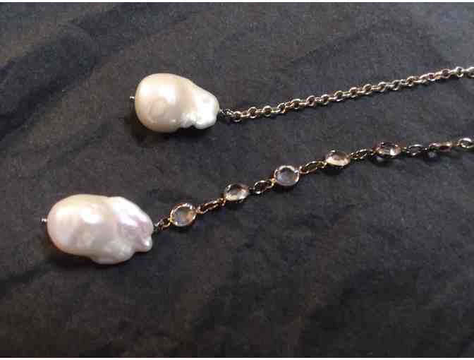 Jocelyn Chemel Jewelry Baroque Pearl Necklace and Earrings Set
