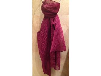 Crystal Scarf and Bilbao Pouch by Issey Miyake