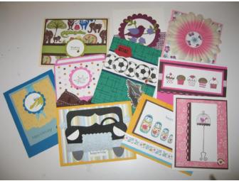 10 Handcrafted Birthday Cards w/envelopes