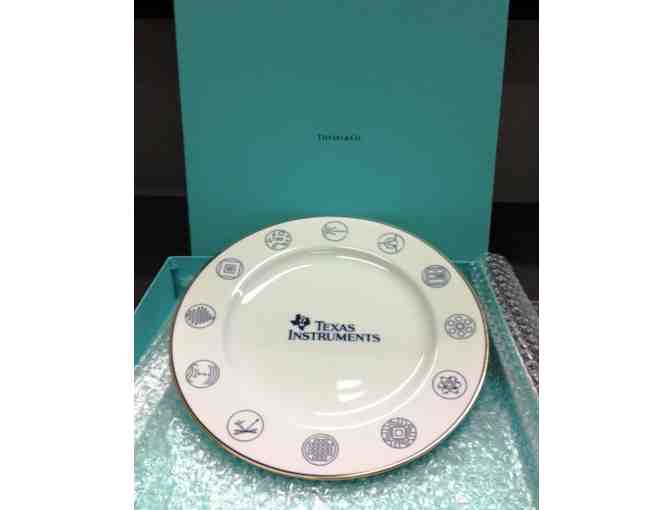 Texas Instruments Gold Rimmed Tiffany and Co. Commemorative Dinner Plate