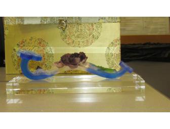 Liuli Gong Floral Figurine