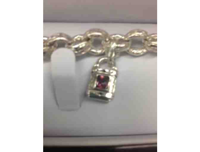 Sterling Silver Ladies Charm Bracelet