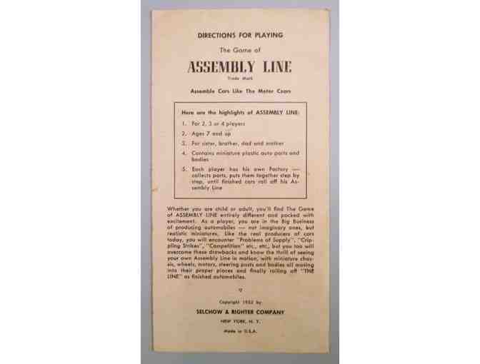 Vintage Assembly Line Game