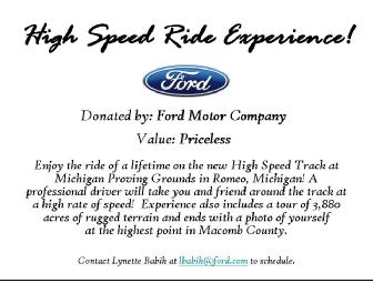 Ride Experience at Michigan Proving Grounds