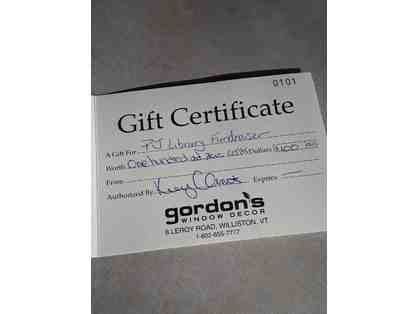 Gordons Window Decor Gift Certificate
