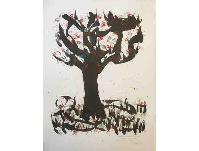 Jill Minkoff Tree Original Pen and Watercolor Art and Haiku