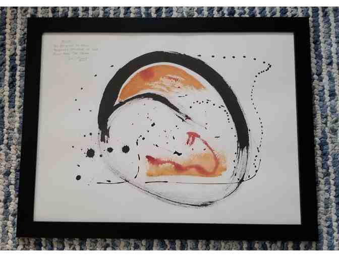 Jill Minkoff Tree Original Pen and Watercolor Art and Haiku