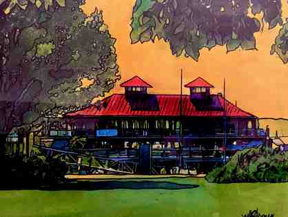 Original ink wash painting by Michael Strauss