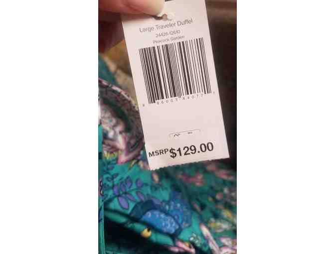 Vera Bradley Large Traveler Duffel Bag, Peacock Garden
