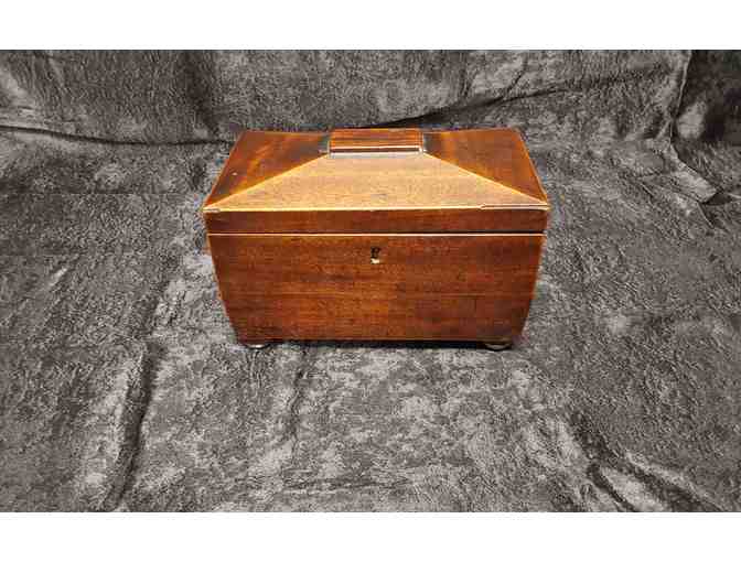 c. 1880 Sheraton Mahogany Tea Caddy