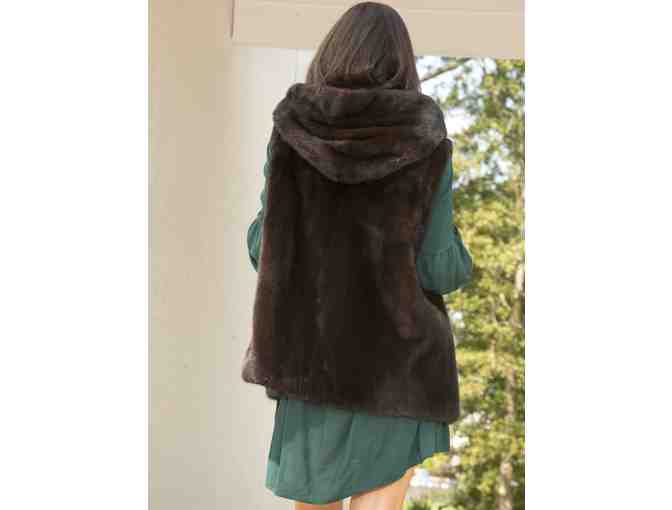 Ranch Mink Vest with Hood