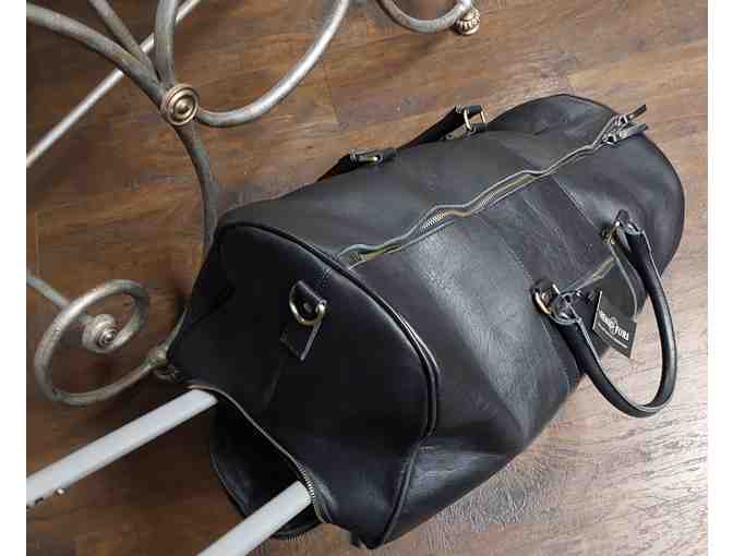 Leather Rolling Duffle Bag